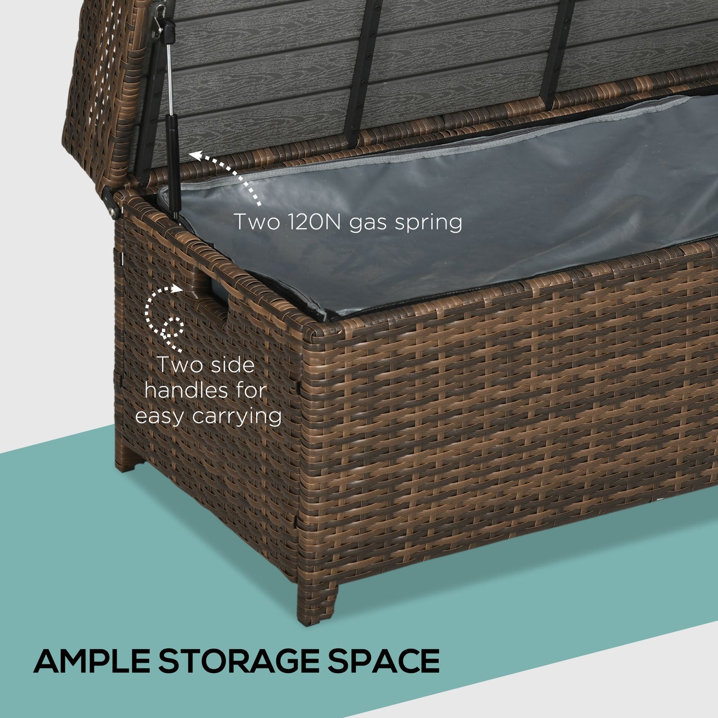 34 Gallon Outdoor Storage Bench Deck Box