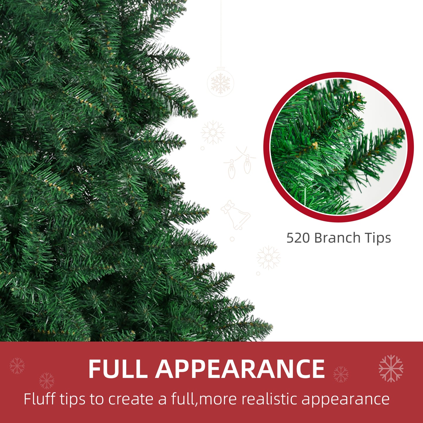 5' Artificial Half Christmas Trees with Auto Open