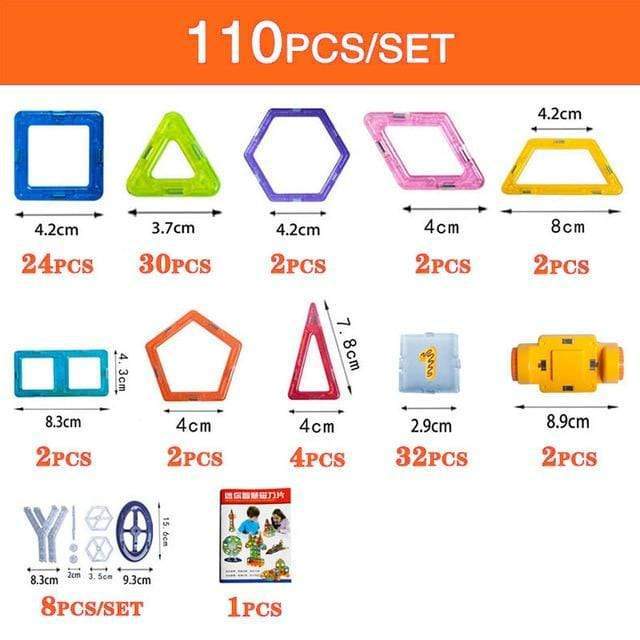 a set of colorful plastic shapes