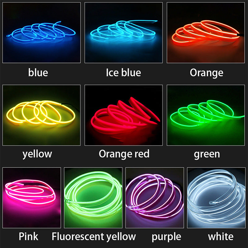 a collage of different colored lights