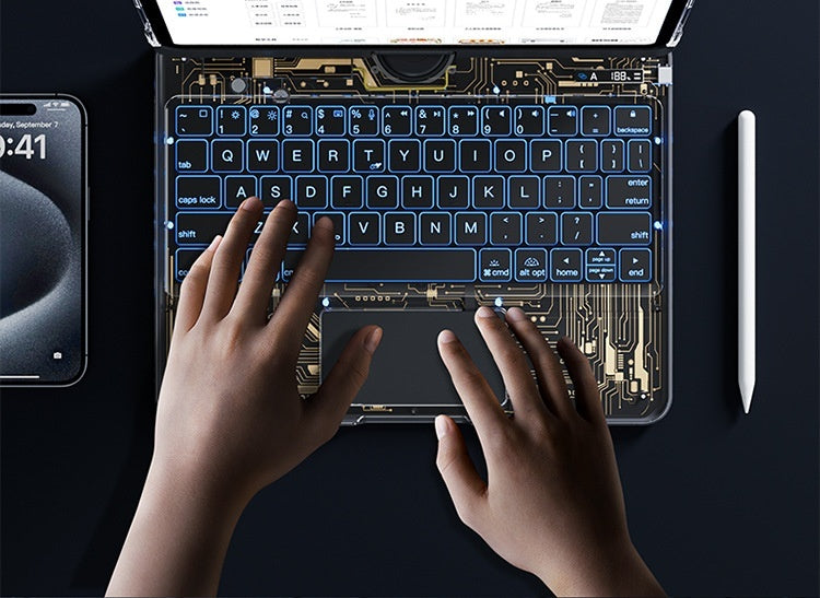 hands on a laptop keyboard