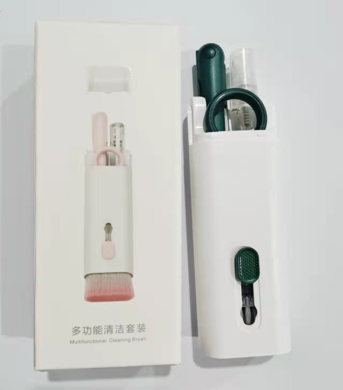 a white box with a white object on it