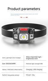 USB-Rechargeable Motion-Sensor Headlamp