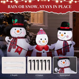 6.2-Foot Inflatable LED Snowman Family Yard Decoration