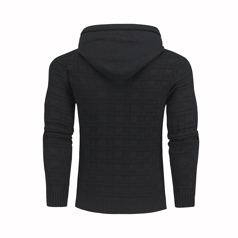 a black sweater with a hood