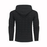 Men Knitting Hooded Sweater 3D Elastic Color Insert Hoodies