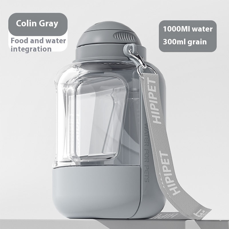 a water bottle with a strap