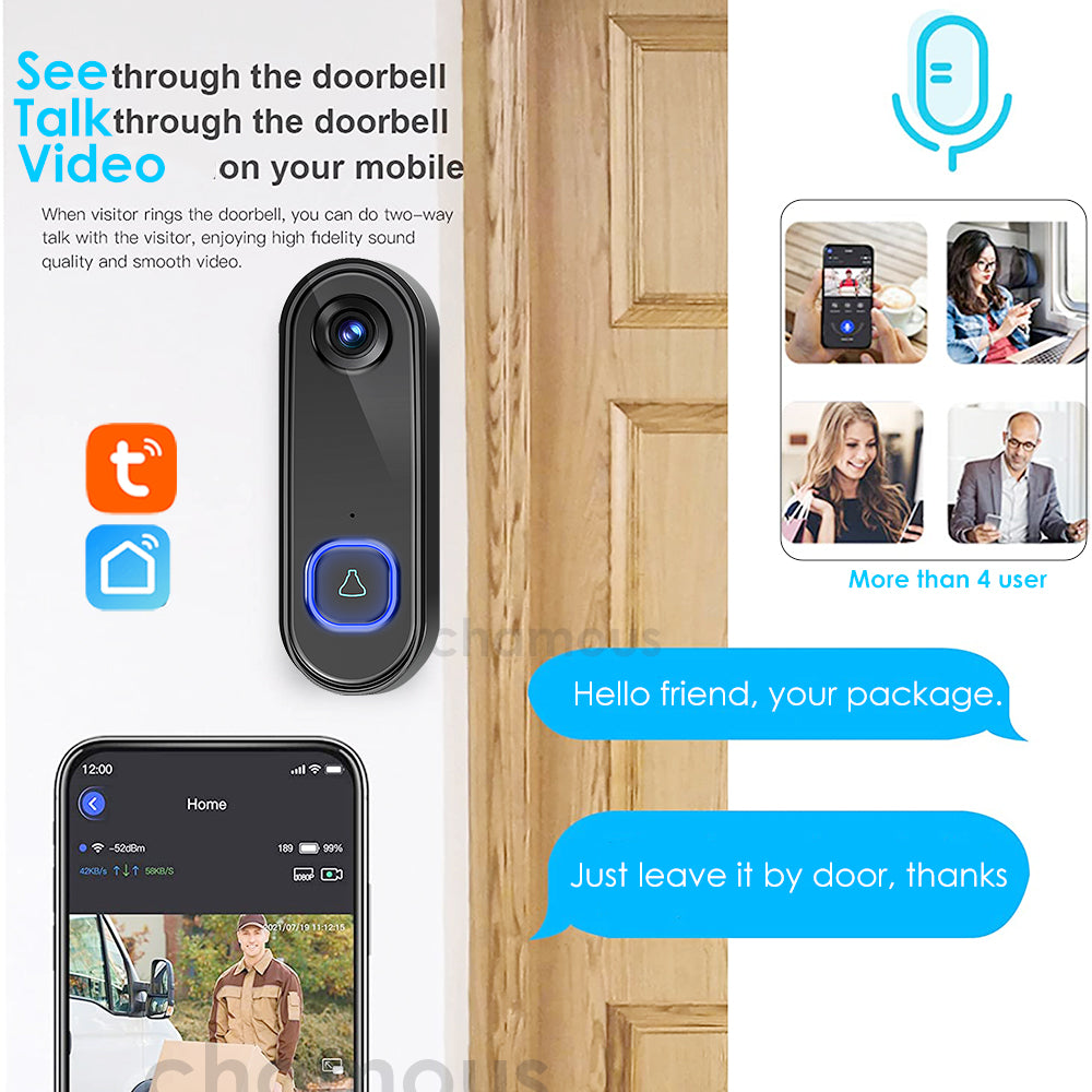 a door with a video camera and a phone