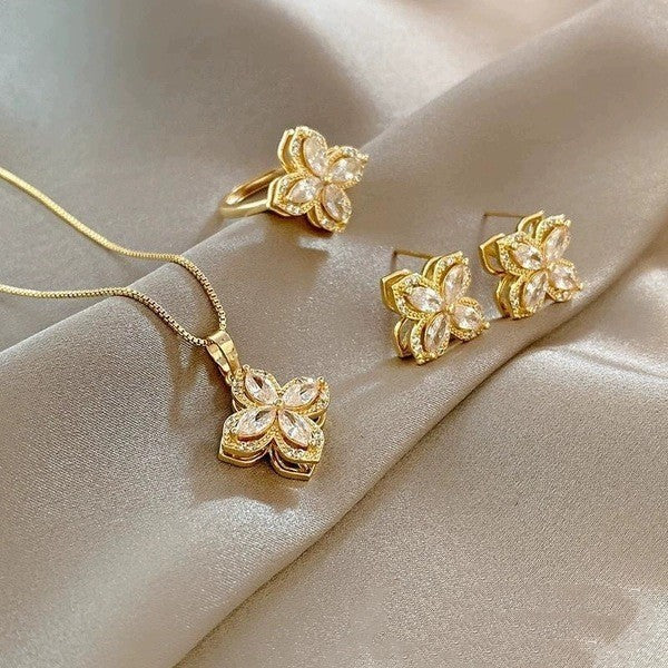 a gold jewelry on a fabric
