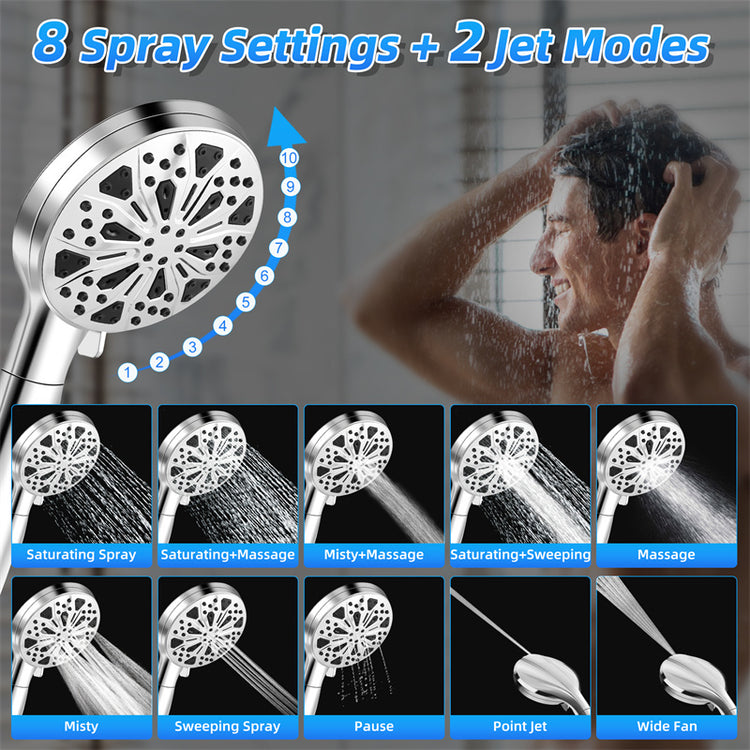 a man washing his hair with water