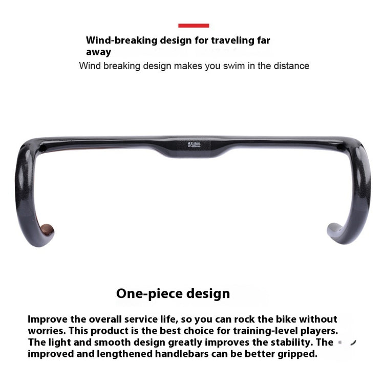 a black handlebar with text overlay
