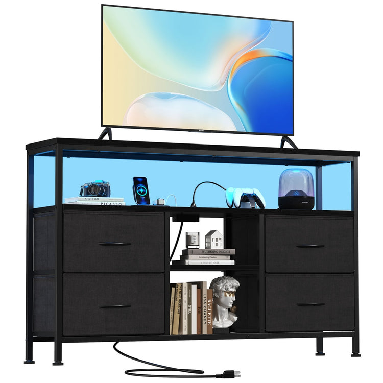 a tv on top of a shelf