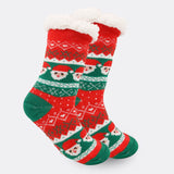 Women's Fleece-Lined Christmas Indoor Socks