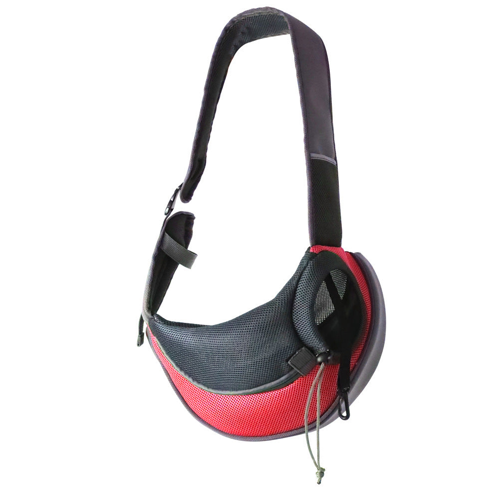 a red and black bag