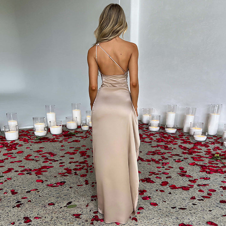 a woman in a dress