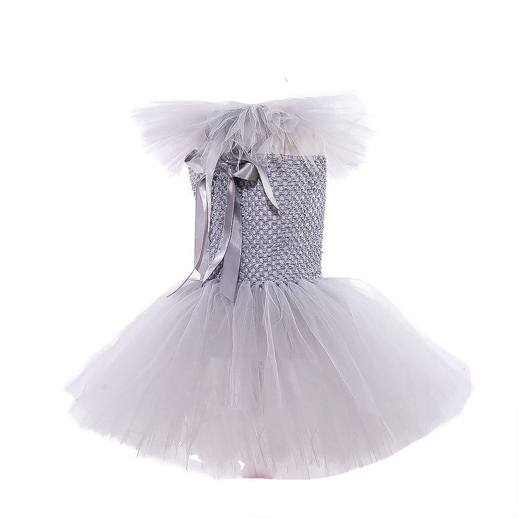 a white tutu with a bow