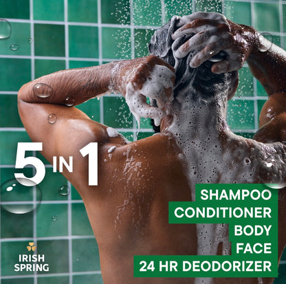 a man washing his hair in a shower