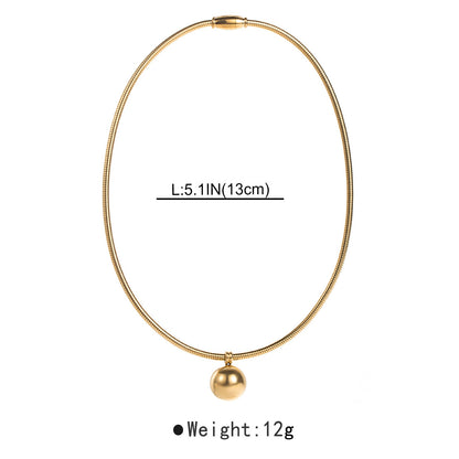 Titanium Steel Vacuum Furnace Inner Plating Elbow Chain Necklace