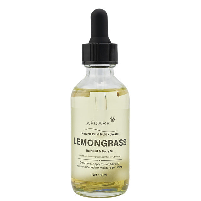 a bottle of lemongrass oil