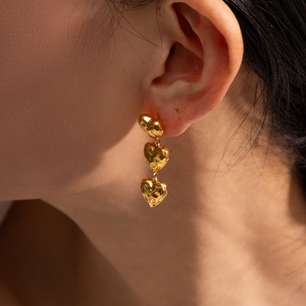a close up of a woman's ear