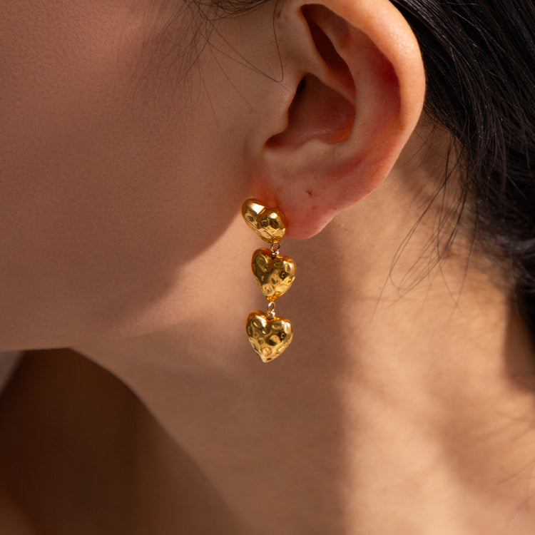 a close up of a woman's ear