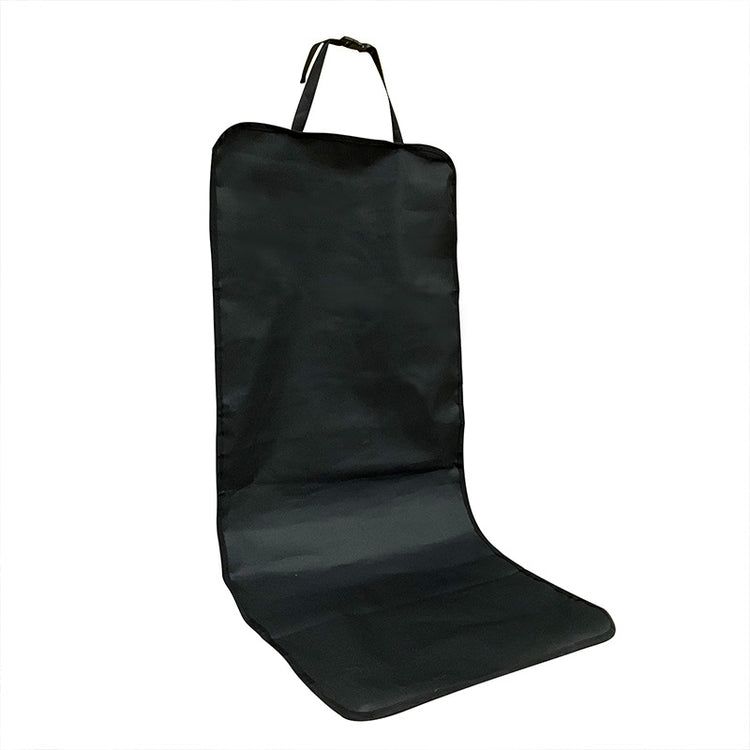 a black chair cover with a strap
