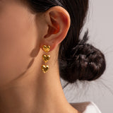 Asymmetric Baroque Heart Stud Earrings