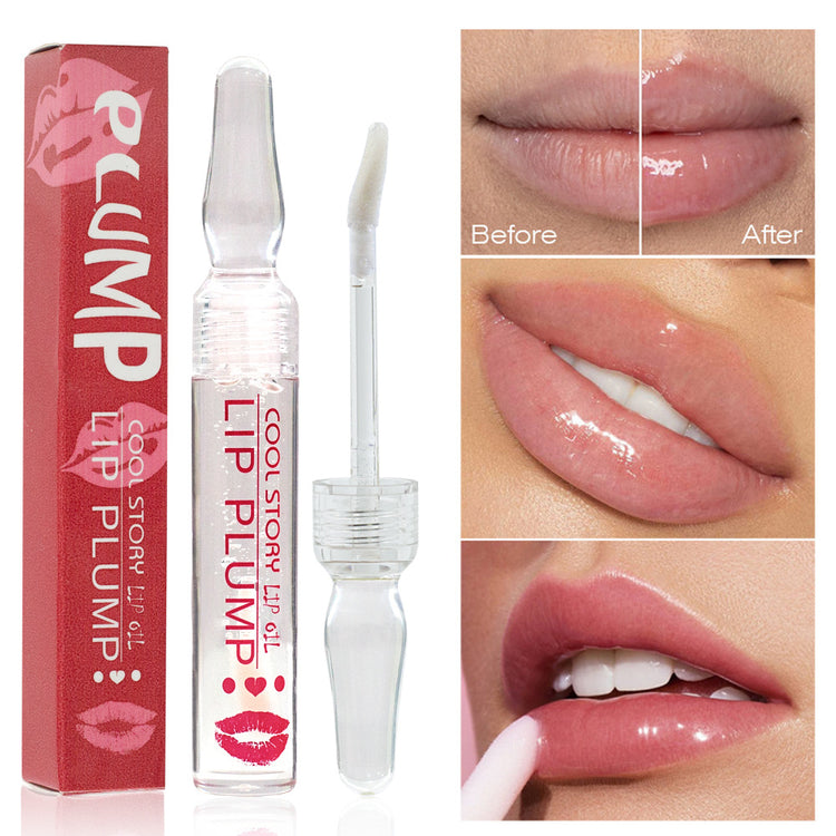 a close up of a lip plump