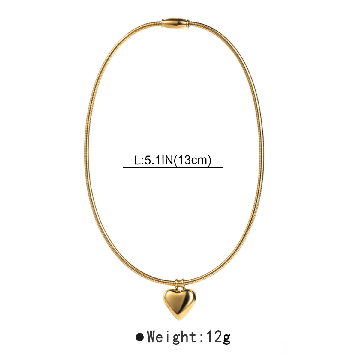 a gold necklace with a heart pendant