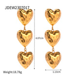Asymmetric Baroque Heart Stud Earrings