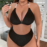 Women's Plus-Size Halter Swimsuit