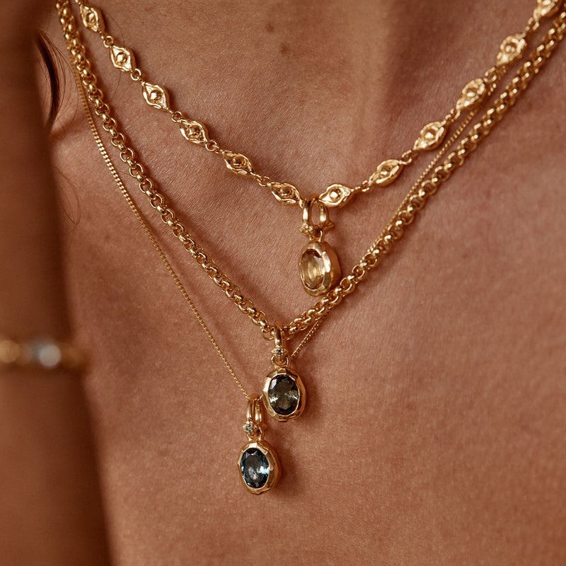 a person wearing a necklace