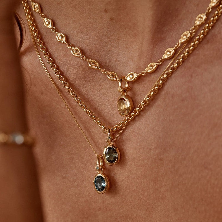a person wearing a necklace