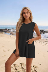 Women's 2-Piece Knit Vest and Shorts Summer Set
