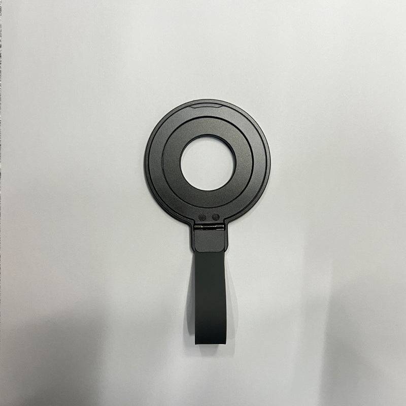 a black magnifying glass with a hole in the center