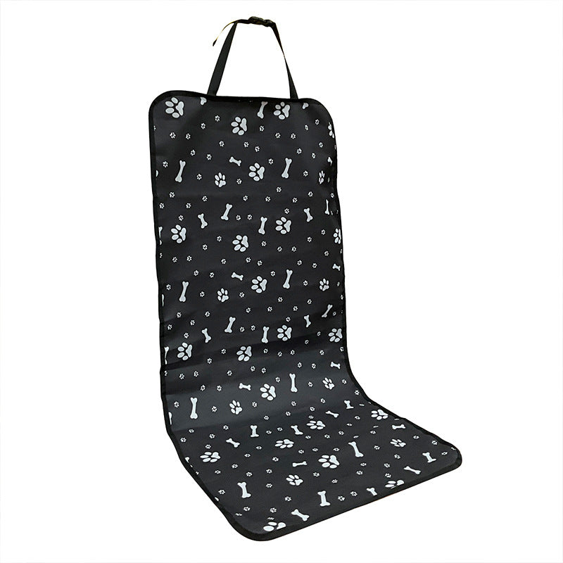 a black and white dog seat cover