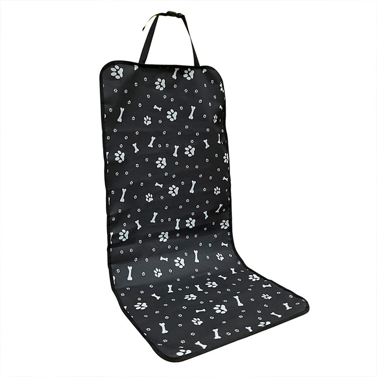 a black and white dog seat cover