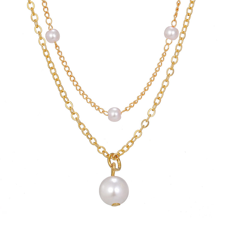 a necklace with pearls on it