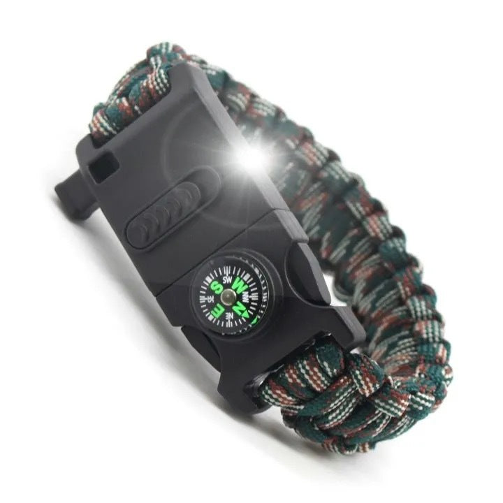 a bracelet with a compass on it