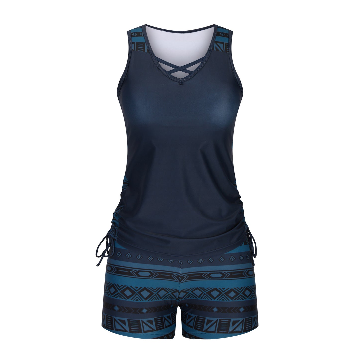 European And American Women's Seperated Swimwear High Waist Swimsuit Tied Top