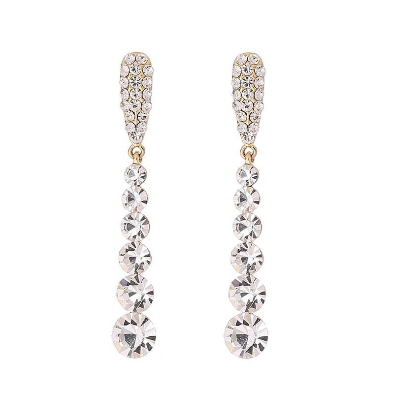 a pair of diamond earrings