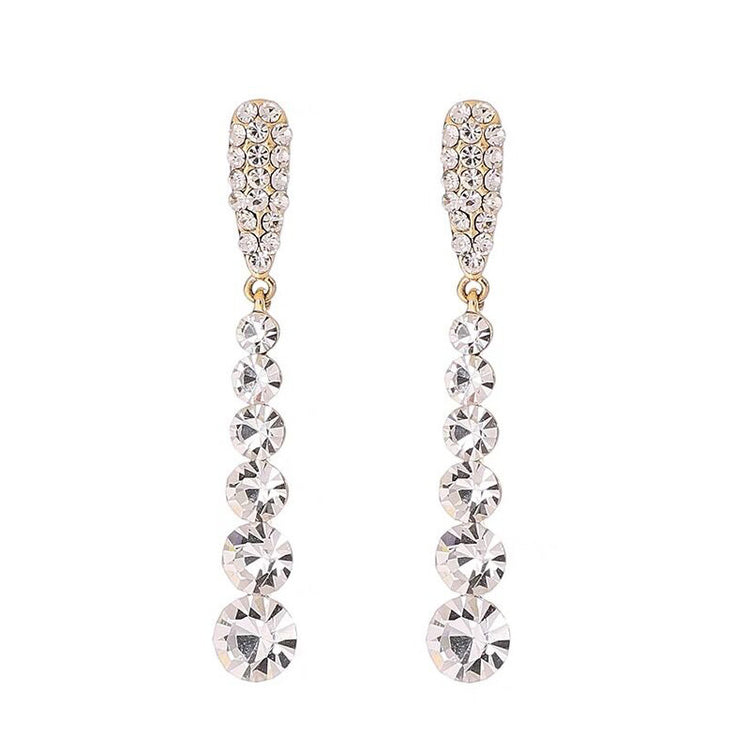 a pair of diamond earrings