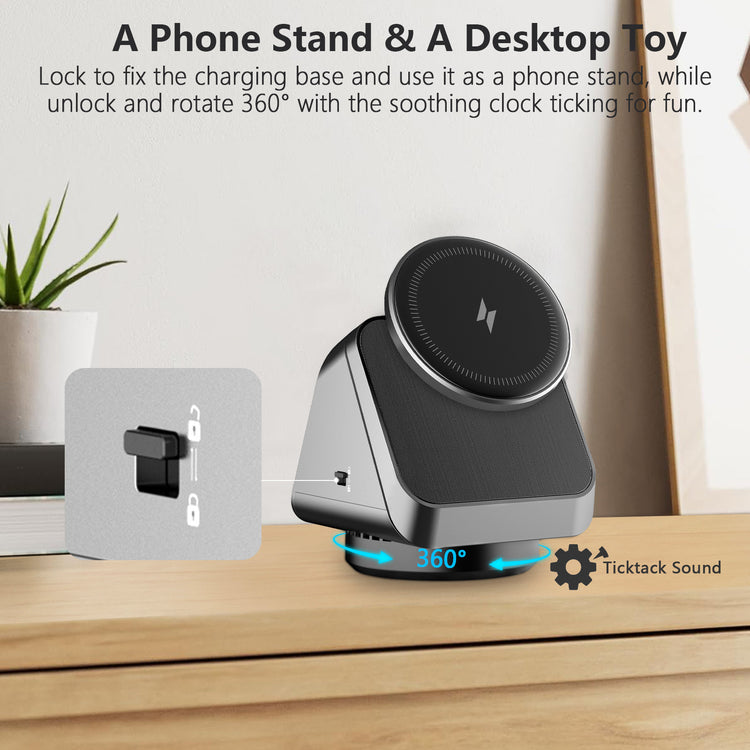 a phone stand on a table