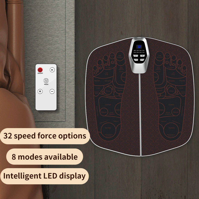 a foot massage machine on a wood floor