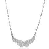 Angel Wings Pendant Necklace in 925 Sterling Silver