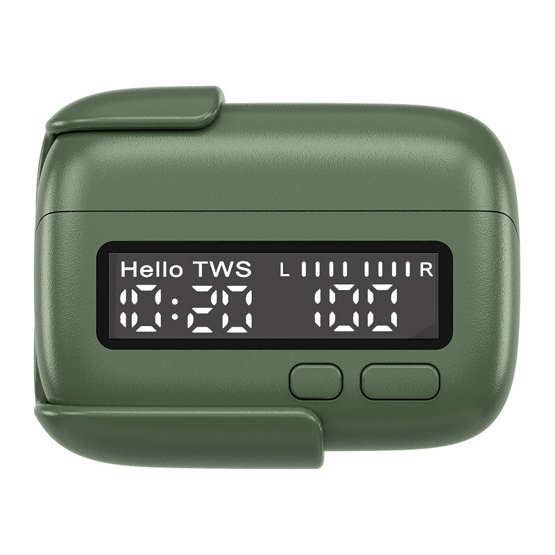 a green electronic device with a black screen