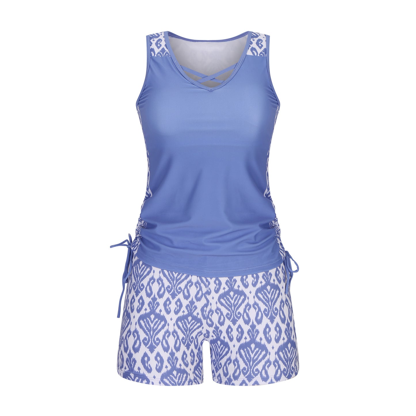 European And American Women's Seperated Swimwear High Waist Swimsuit Tied Top