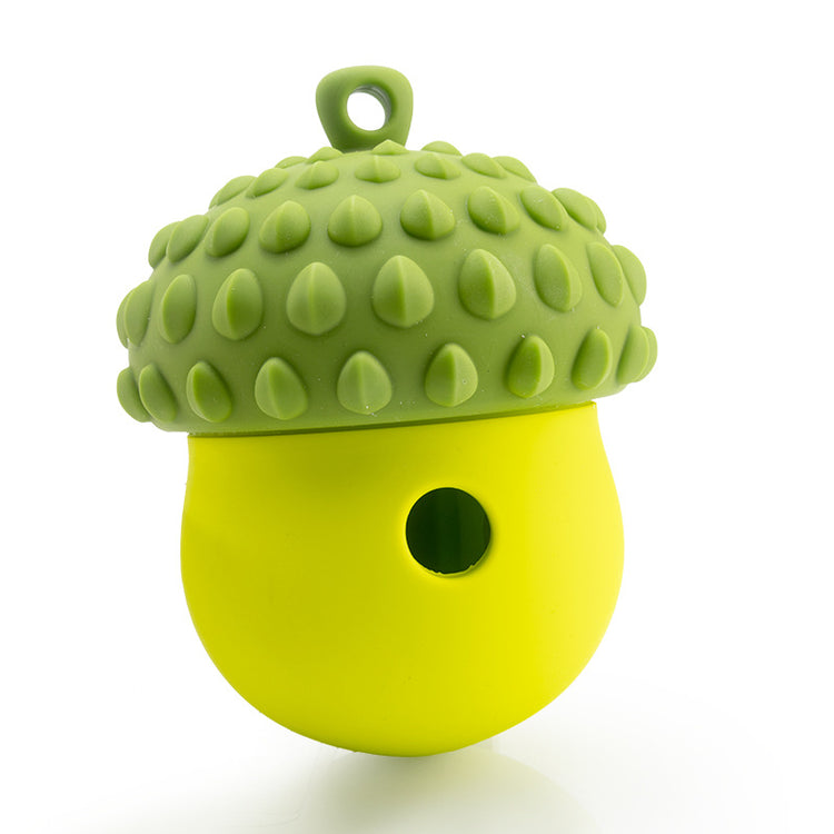 a green and yellow plastic object