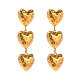 Asymmetric Baroque Heart Stud Earrings