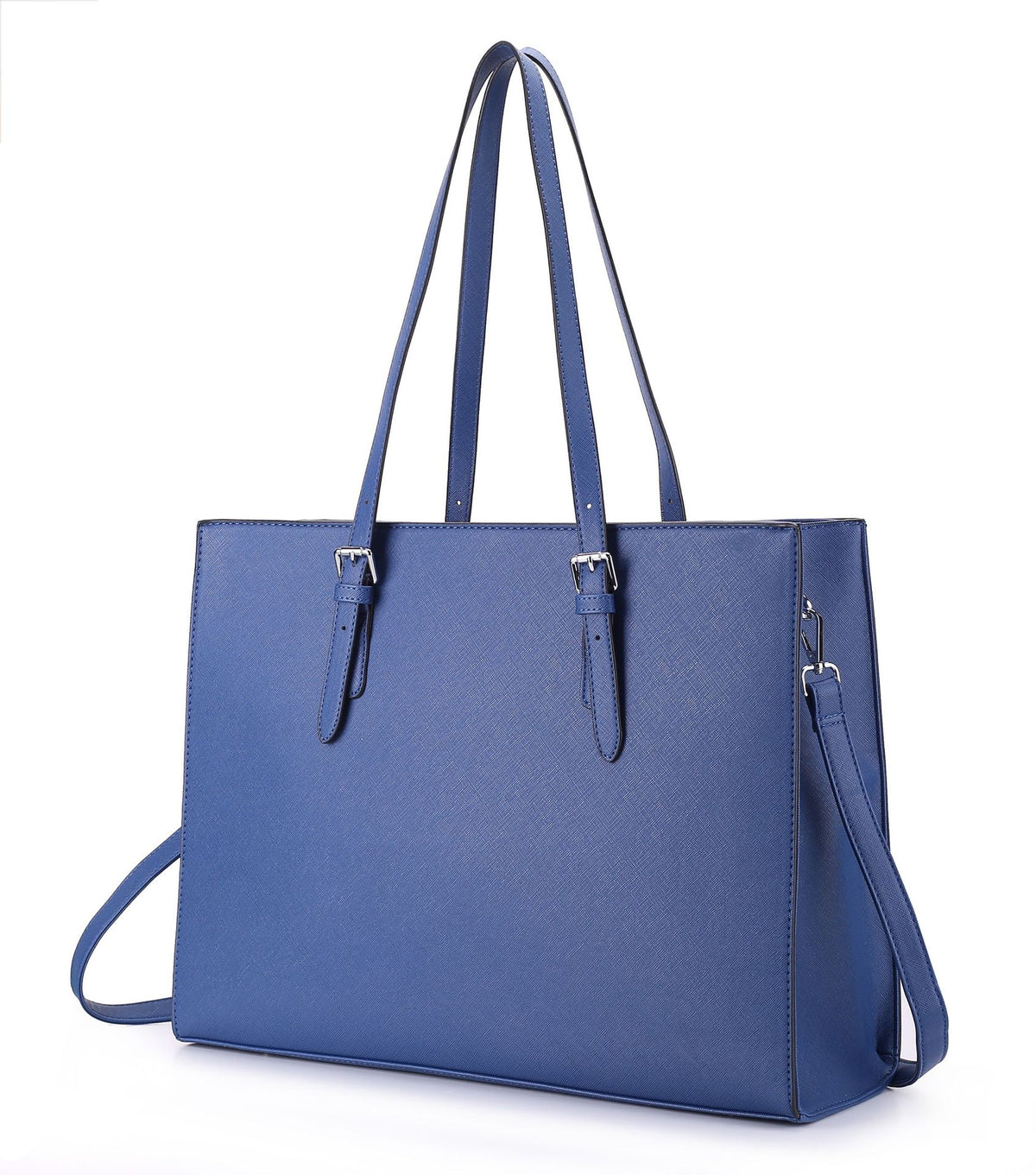 a blue purse with straps